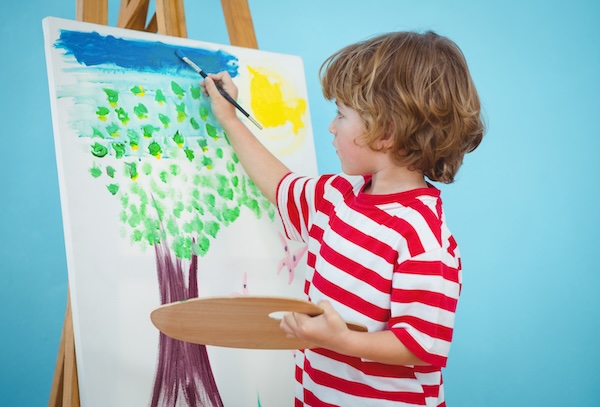 Boy painting